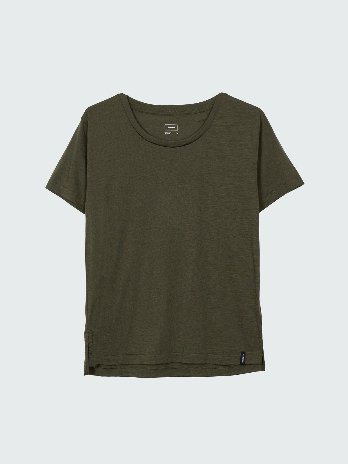 Women Merino T-Shirt Baselayer in Olive - Seeker
