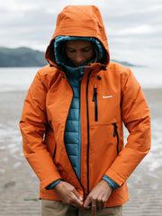Women Recycled Waterproof Jacket in Red - Stormbird