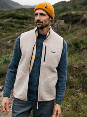 Men Recycled Wool Fleece Gilet - Hegen