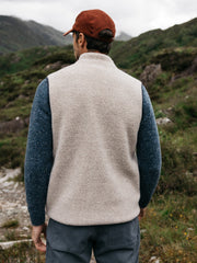 Men Recycled Wool Fleece Gilet - Hegen