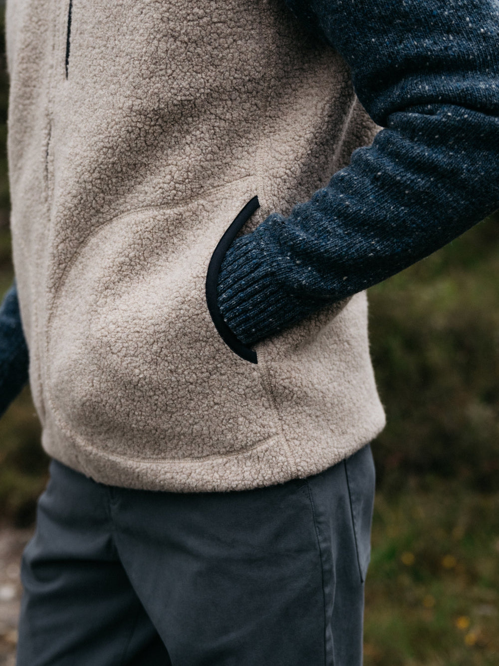 Men Recycled Wool Fleece Gilet - Hegen