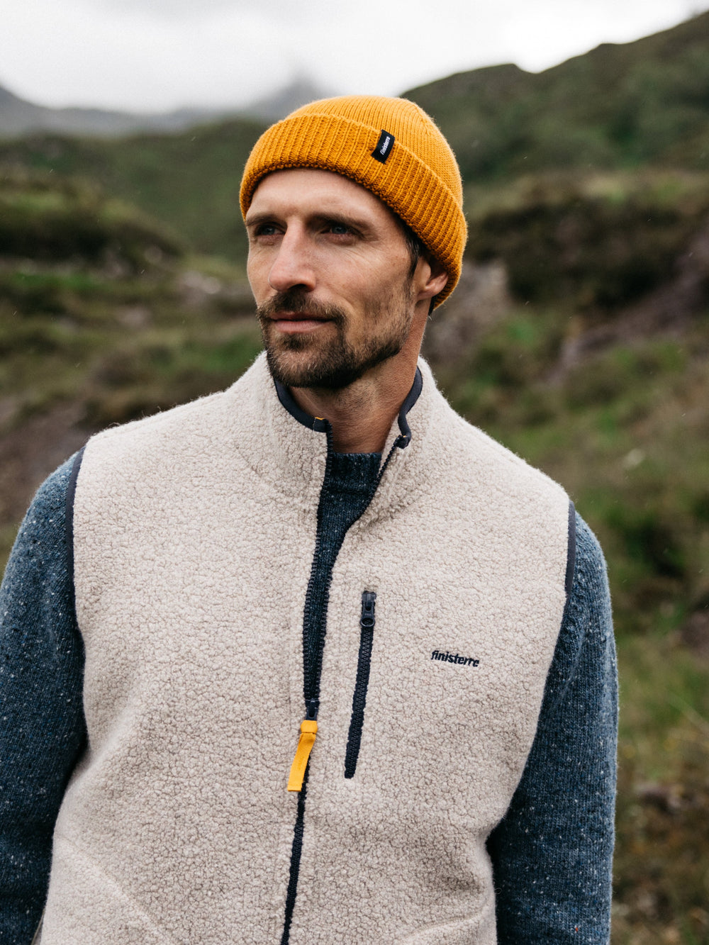 Men Recycled Wool Fleece Gilet - Hegen
