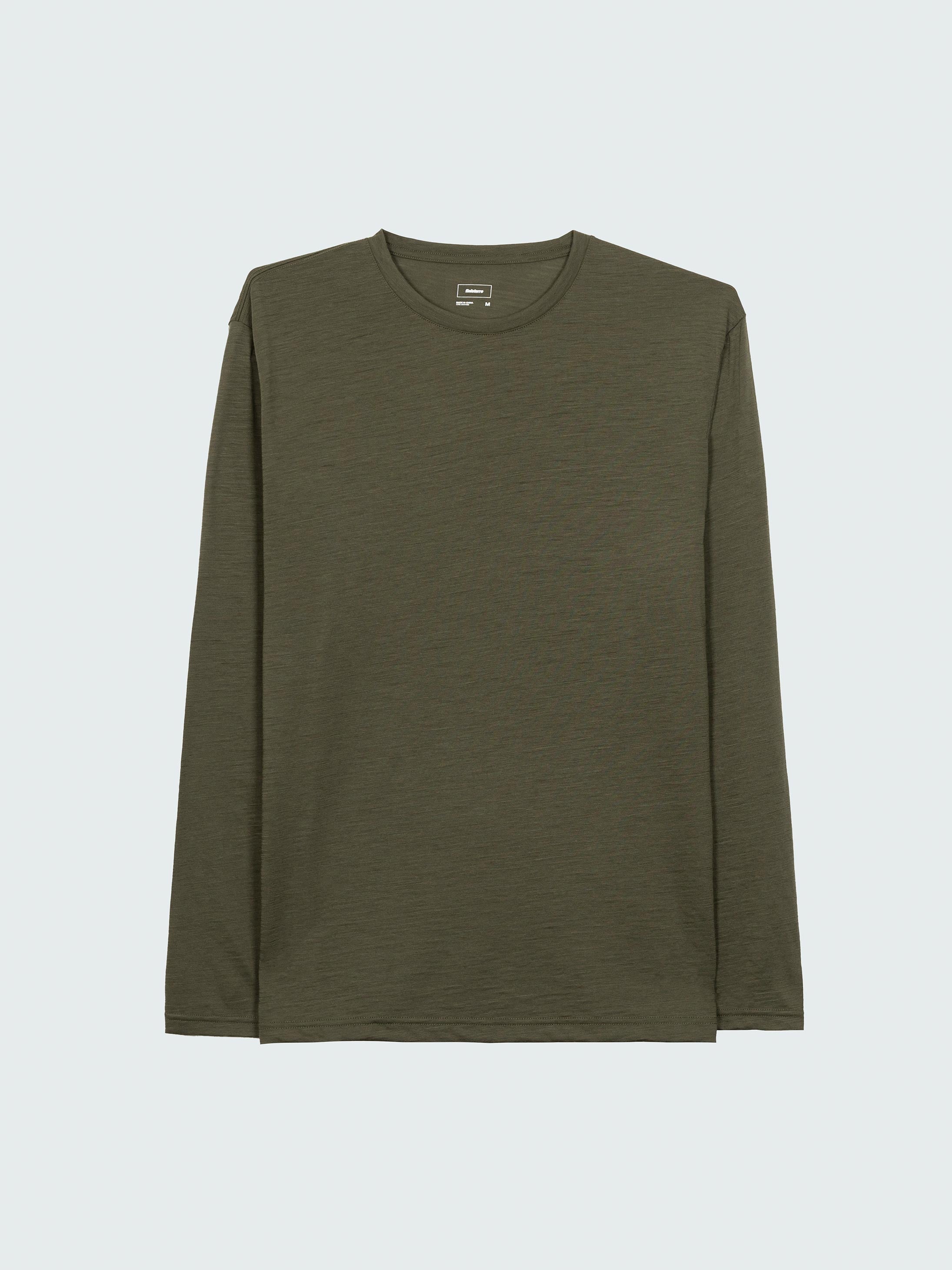 Men Merino Long Sleeve Baselayer in Olive - Seeker