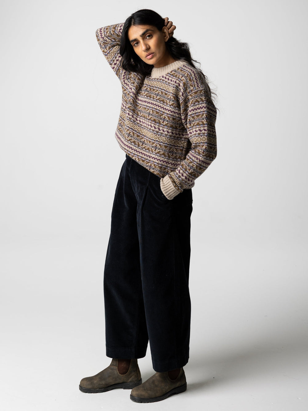 Women Wool Shetland Fair Isle Jumper