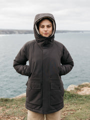 Women Parka Jacket in Raven - Vellus