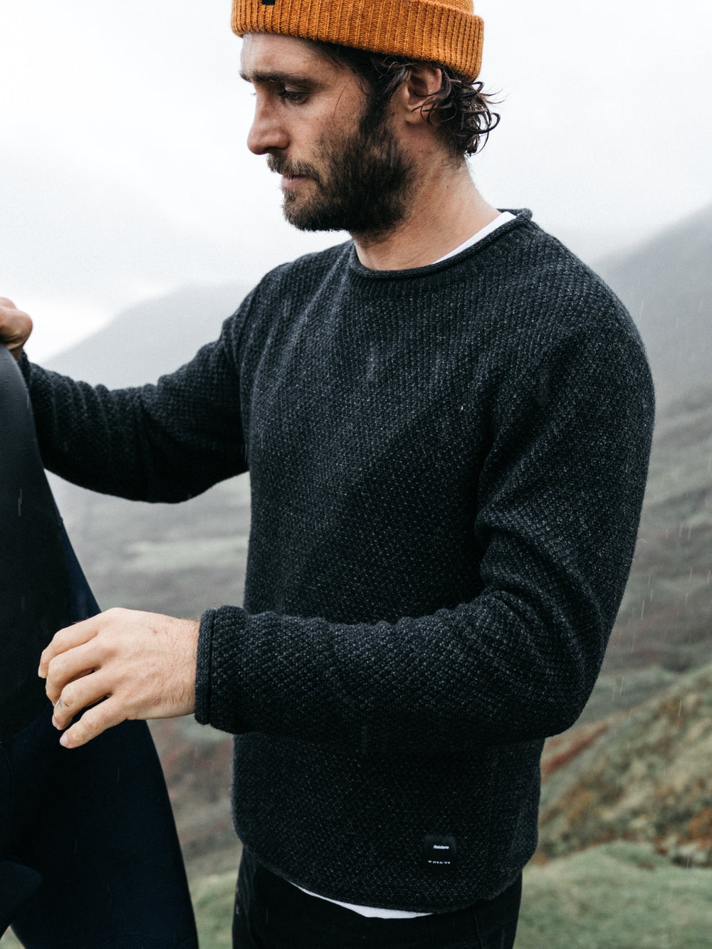 Men Barents Jumper in Raven