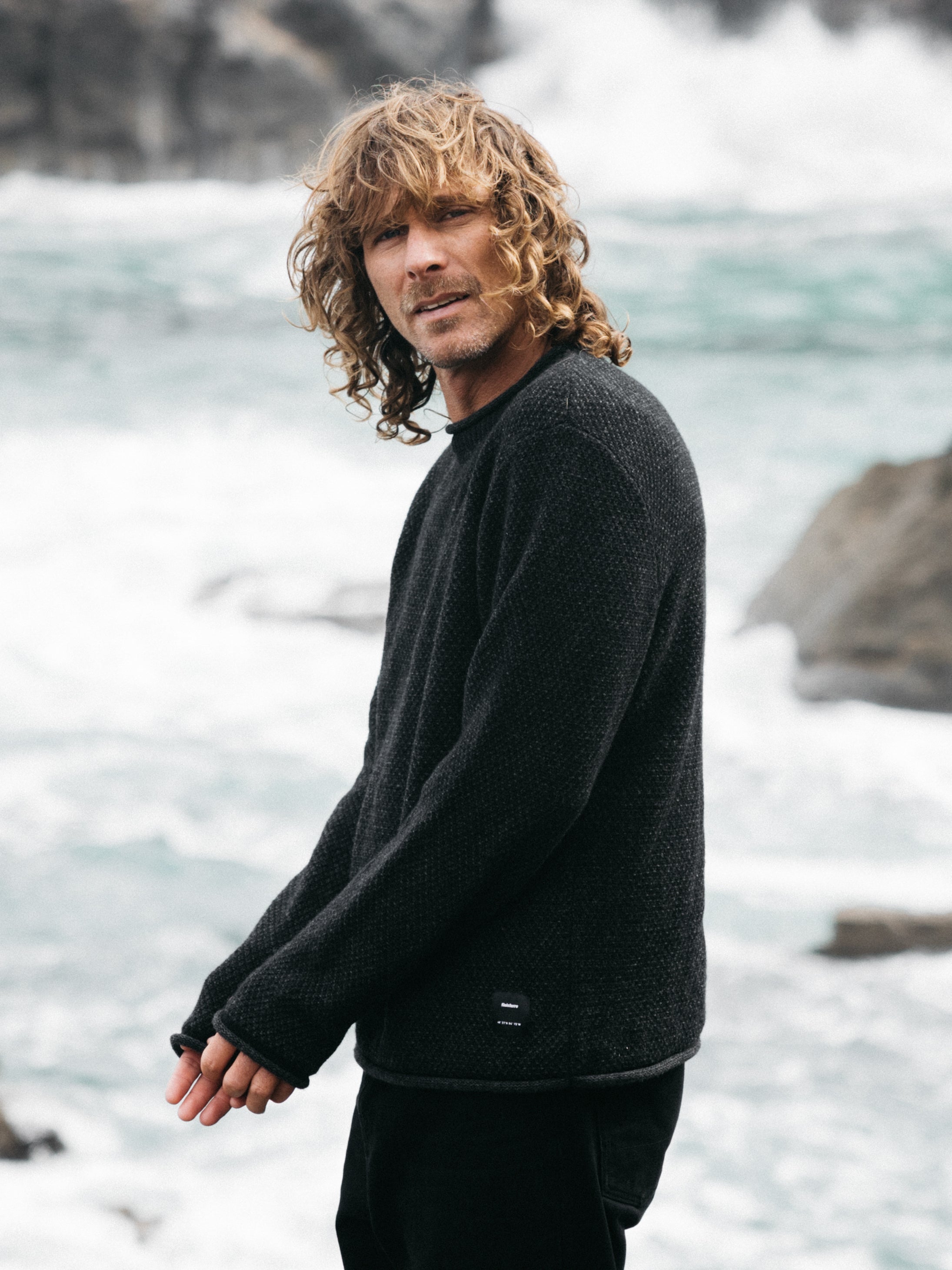 Men Barents Jumper in Raven
