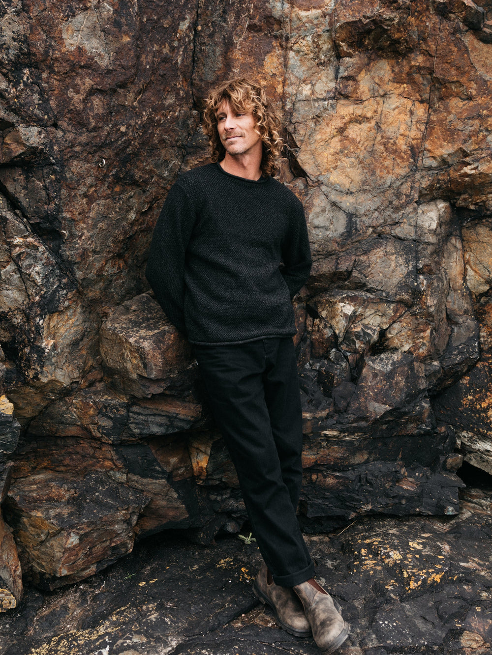 Men Barents Jumper in Raven